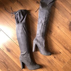 Over the knee heeled boots